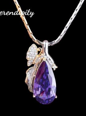 复古双色金超仙花蝴蝶套装芬达色