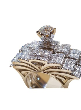 臻荣ebay新款满钻八心八箭锆石