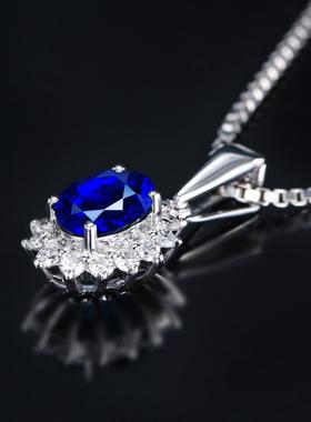 欧美王妃婚礼红宝石吊坠项链女