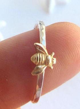 臻荣wish热卖新款小蜜蜂戒指女