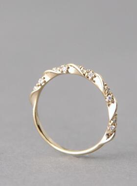 臻荣wish热卖新品丝带款14k金