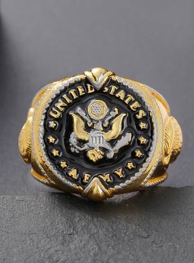 臻荣wish新款美国联邦军徽章标语