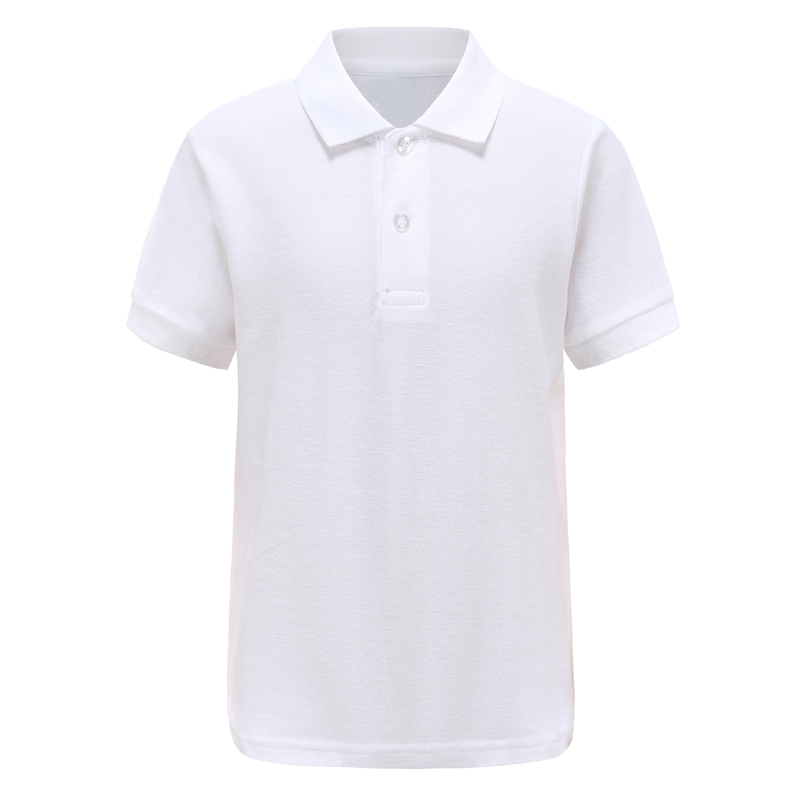 儿童白色t恤短袖男童女童有翻领polo衫定制印logo带领小学生校服8 - 图3