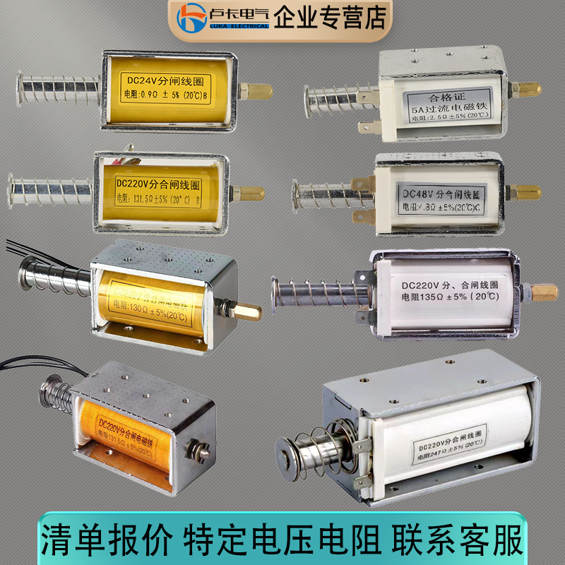 10KV高压户内真空断路器DC110V220VVS1ZN63ZW32电磁铁分合闸线圈 - 图2