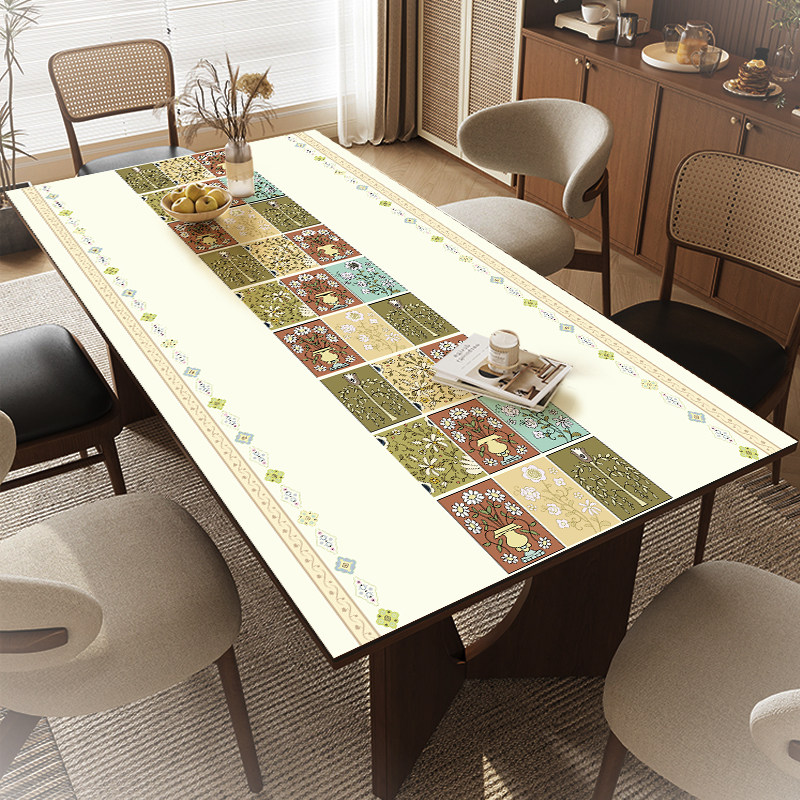 美式餐桌布防水防油免洗防烫轻奢高级感皮革茶几桌垫私人定制桌垫,淘宝优惠券,粉丝福利购,淘宝优惠卷