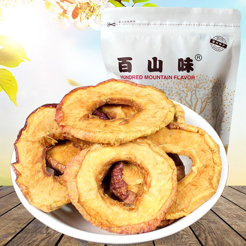 百山味沙果干无核配料不添加糖原味苹果干酸甜特产休闲健康零食 - 图0