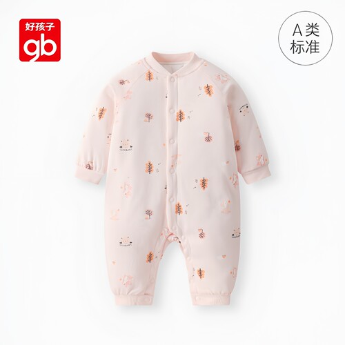 Goodbaby好孩子婴儿连体衣保暖宝宝衣服夹棉加厚爬服纯棉哈衣冬季 - 图3