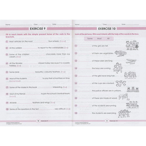 【自营】SAP Learning English Grammar Workbook 1-6年级 学习系列小学语法6册练习册 7-12岁 新加坡教辅 英文原版进口图书 - 图1