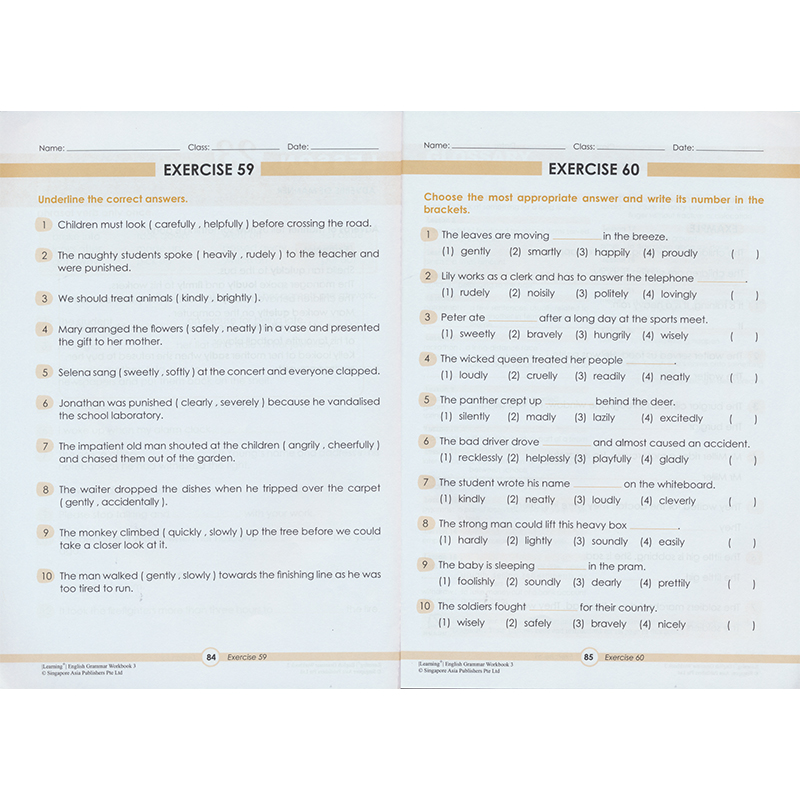 SAP Learning English Grammar Workbook 3三年级英语语法练习册基础版学习系列 9岁新加坡小学教辅英文原版进口图书-图1