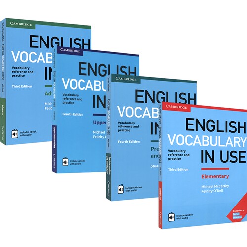 Cambridge English Vocabulary in Use 剑桥英语词汇 初级 中级上册 下册 高级 附赠在线电子书 音频 自学工具书 英文原版进口图书 - 图0