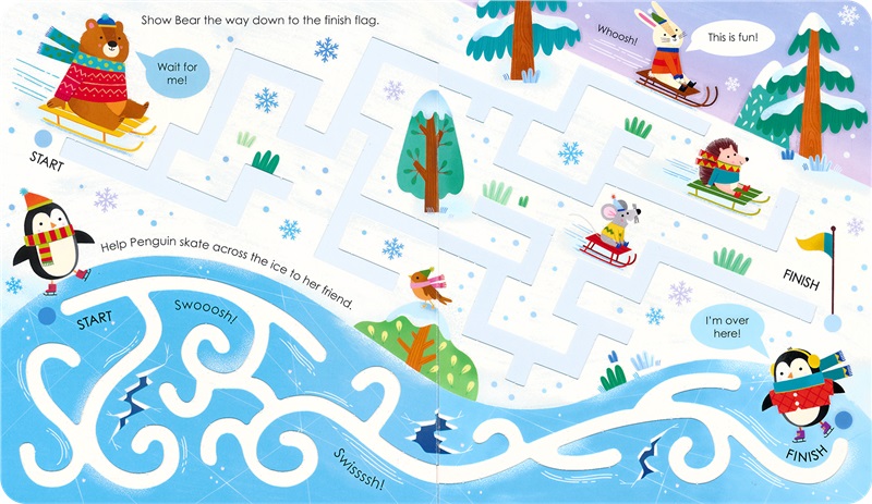 【自营】Usborne Fingertrail Mazes 尤斯伯恩 手指迷宫书 幼儿启蒙 手指痕迹书 纸板书 触摸书 益智游戏 英文原版进口图书 - 图3