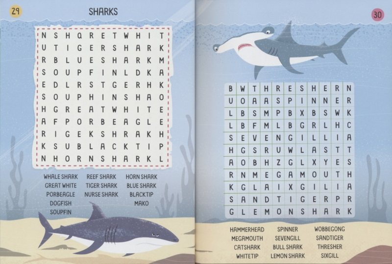 Usborne 100 Children's Wordsearches Animals尤斯伯恩100个找词游戏动物主题词汇儿童益智活动英文原版 ...