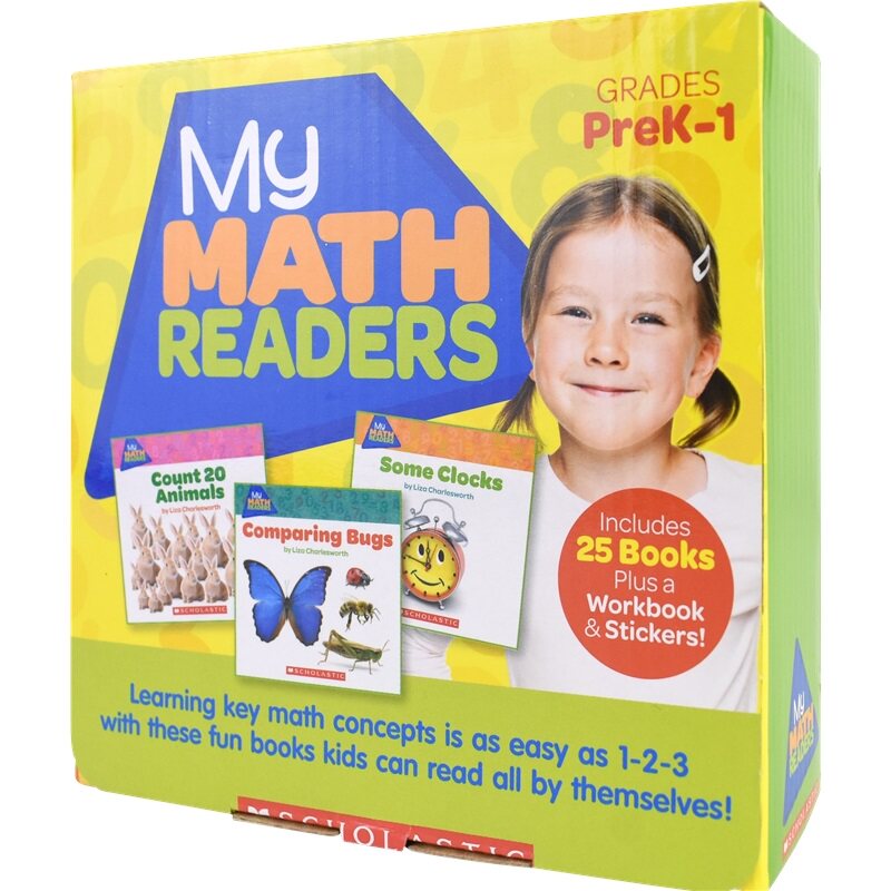 My Maths Readers Prek -Grade 1 数学小读者盒装 学前 小班 中班 大班 一年级 数学概念启蒙 25本全彩故事绘本 英文原版进口图书
