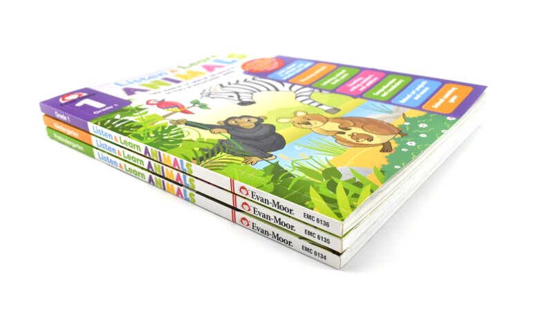 Evan-Moor Listen & Learn Animals PreK-Grade1 听故事学英语 美国加州教辅 学龄前-一年级 音频故事 趣味百科 英文原版进口图书