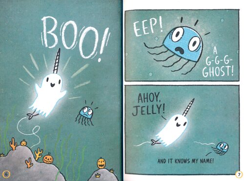 Narwhal and Jelly 独角鲸和水母1-9 漫画书 海洋生物百科 儿童科普绘本 英语读物 5-7岁 课外阅读 英文原版进口图书 - 图2