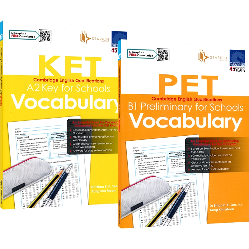 SAP Cambridge English Qualifications Vocabulary KET PET 剑桥英语KET/PET词汇练习 500个选择题 高效备考 英文原版进口 - 图0