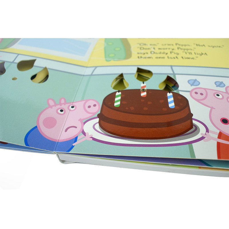 Peppa Pig Happy Birthday 粉红猪小妹小猪佩奇 生日快乐英语纸板发声书 蜡烛亮灯感应气流可吹灭 英文原版进口儿童图书