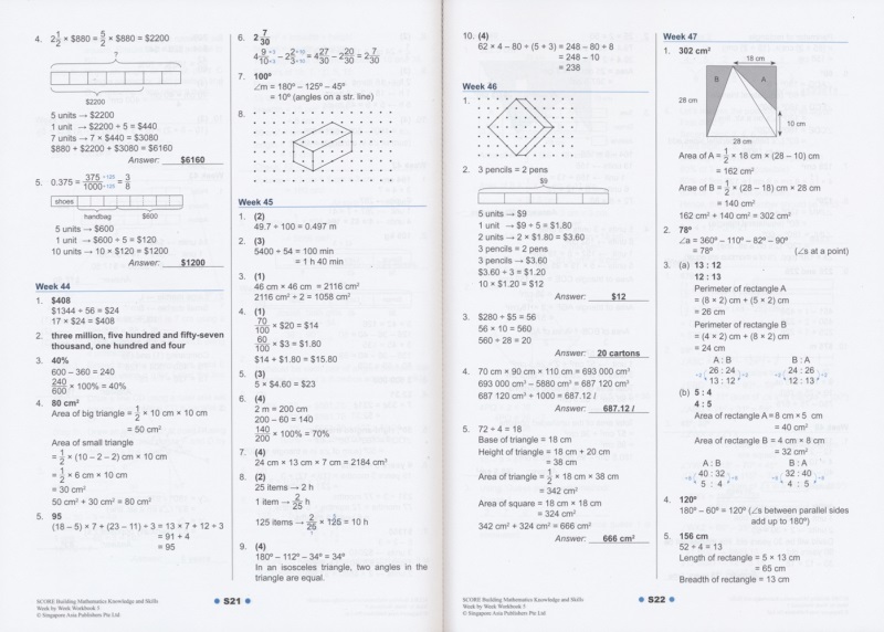 【自营】SCORE Building Mathematics Knowledge and Skills Week by Week SAP得分系列 数学周周练 3-6年级 新加坡数学 原版进口 - 图2