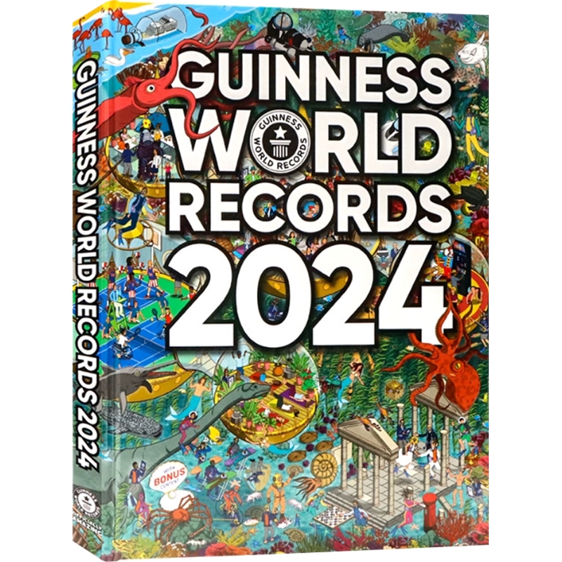 吉尼斯世界纪录大全2024年版 Guinness World Records 英文原版儿童科普百科认知全书青少年课外英语读物探索世界 精装大开本 - 图0