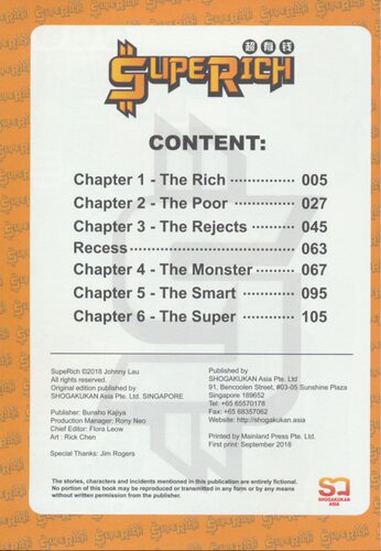 Superich 新加坡爆笑英语漫画 超有钱系列1-2 Johnny Lau 趣味英文漫画 英文课外读物 英文原版进口儿童图书 - 图0