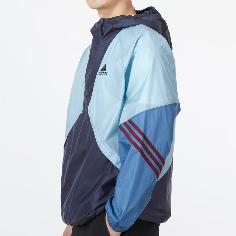 Adidas/阿迪达斯外套男装运动服舒适户外学生连帽开衫夹克H65747 - 图0