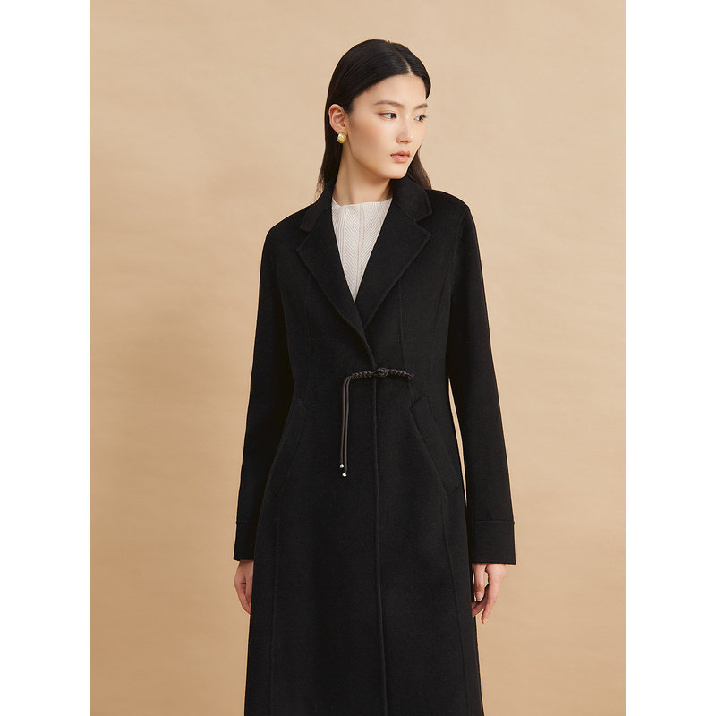 【100美丽诺羊毛】YINER音儿专选女装冬季时尚双面毛呢大衣外套,淘宝优惠券,粉丝福利购,淘宝优惠卷