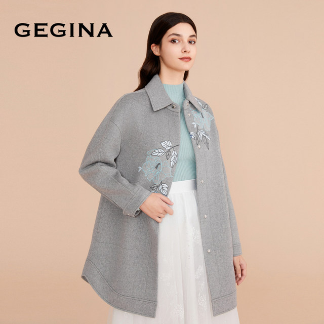 秋冬毛呢外套羊毛大衣GEGINA