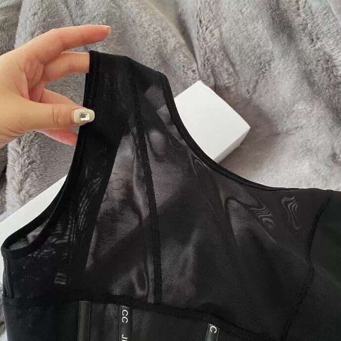 雅彬妮卡卡同款排扣收腹背心塑身衣 雅彬妮塑身上衣