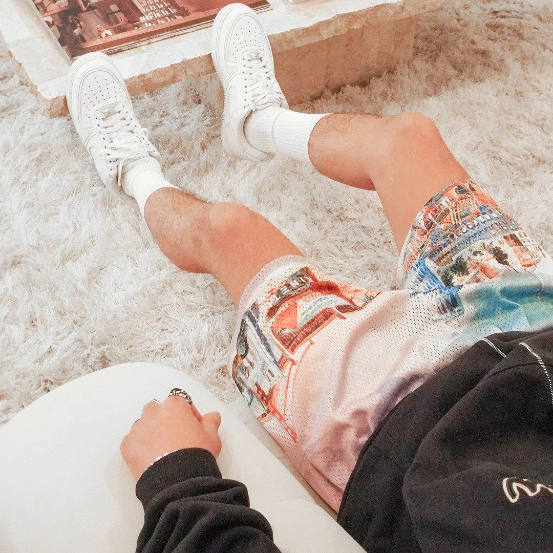 KIN美式短裤休闲运动健身四分裤网眼透气宽松不过膝时尚排汗系带,淘宝优惠券,粉丝福利购,淘宝优惠卷