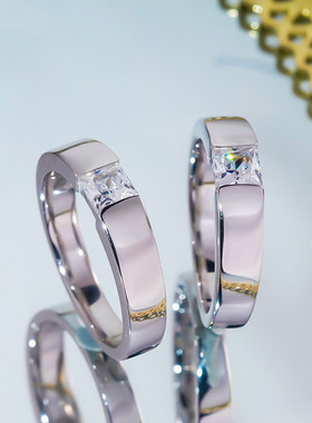 纯银简约钻戒小众时尚戒指