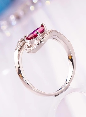 chinpin红宝石蛇形戒指