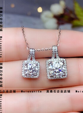 人字四爪公主方锁骨吊坠项链