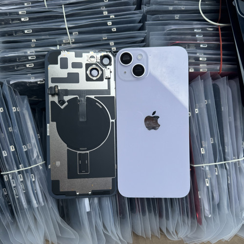 适用于苹果14原装后盖玻璃iPhone14puls拆机后玻璃总成14原拆中框 - 图0
