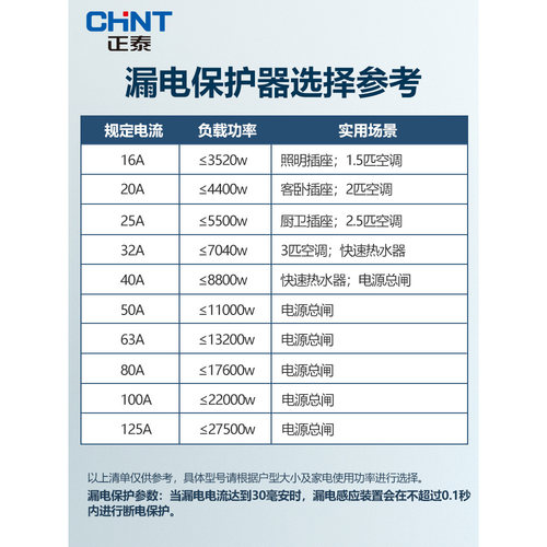正泰空气开关带漏电保护NB6LE断路器2P3P家用63A空开漏保1P+N电闸 - 图2