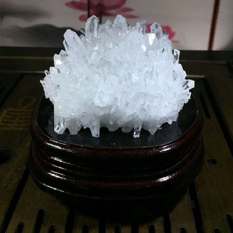 天然紫水晶原石矿标矿物晶体毛料矿石莹石方解石黄铁矿石风水摆件-图2