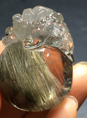 项链吊坠男女白水晶银发晶