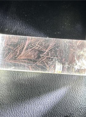 情侣天然水晶隐形红针吊坠项坠