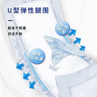 苏福康22*50cm成人纸尿片男女老人U型尿不湿100片装干爽加厚尿片 - 图1