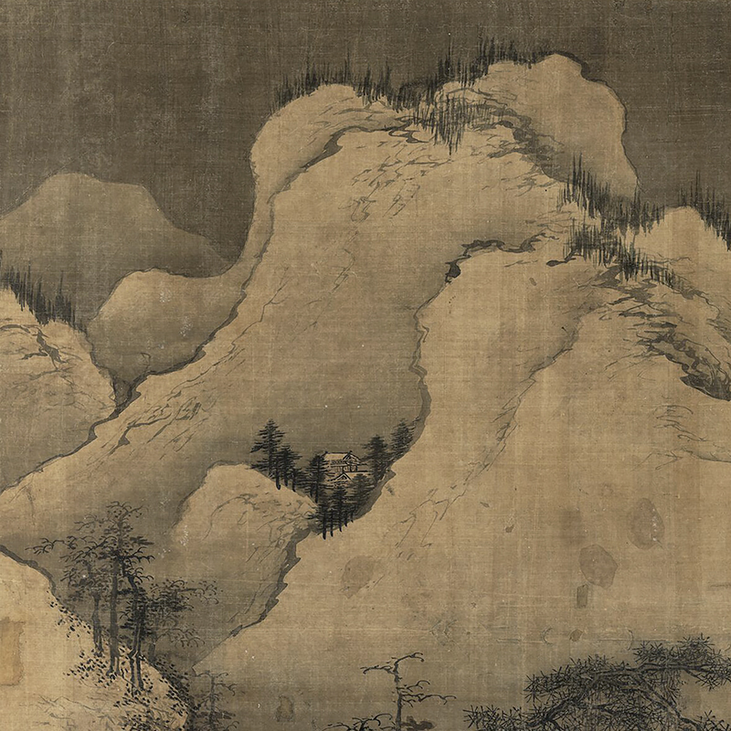 北宋郭熙雪景山水图古代山水画卷轴国画字画名画复制品仿古画挂画