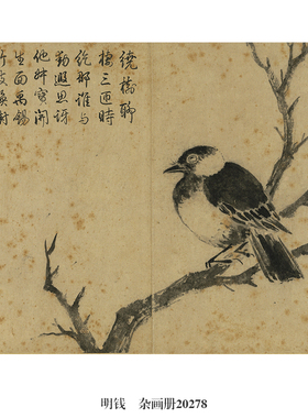 明钱谷杂画册花鸟画山水画装饰画