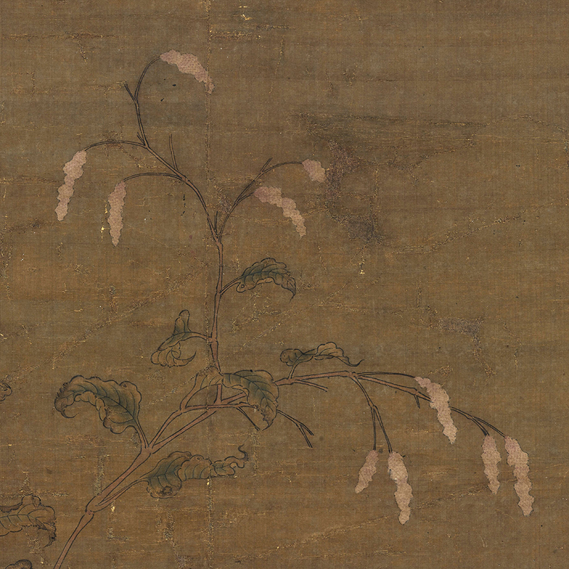 北宋徽宗赵佶红蓼白鹅图古代花鸟画卷轴国画名画复制品仿古画挂画 - 图2