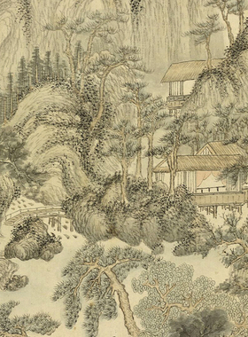 明丁云鹏葛洪移居图山水画