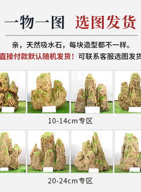 假山室内鱼缸造景小摆件吸水石