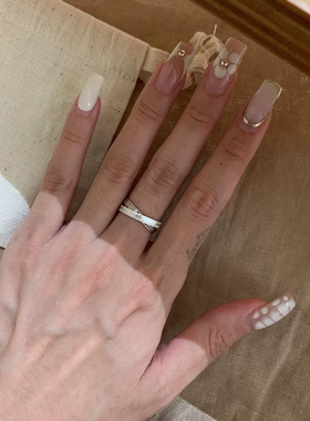 水星记双环交叉拉丝星星戒指女小众简约轻奢百搭气质甜美时尚指环