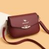 Genuine leather women's shoulder bag small square bag fashionable small
