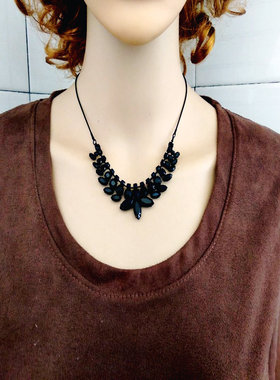 饰品欧美风黑色百搭款毛衣链