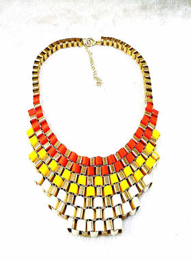 韩国欧美饰品编制夸张大项链