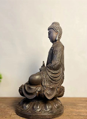 铁器仿古复古佛像摆件会所民俗案头客厅摆放中式保平安文玩居家