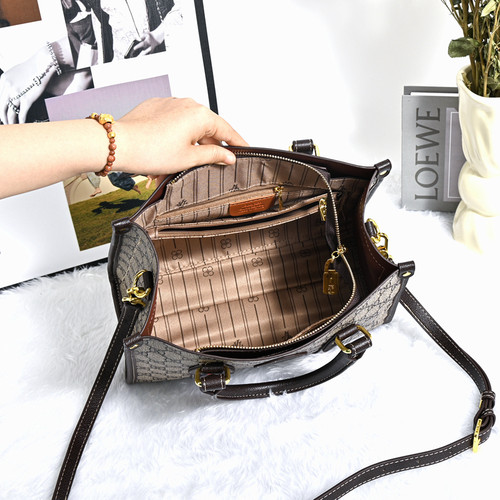 包包女式2025新款高级感通勤托特包硬挺立体大容量手提单肩斜挎包 - 图2