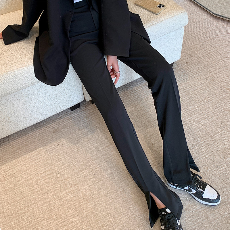 春秋季新款高腰垂感显瘦修身西装裤 美凯曼妮休闲裤